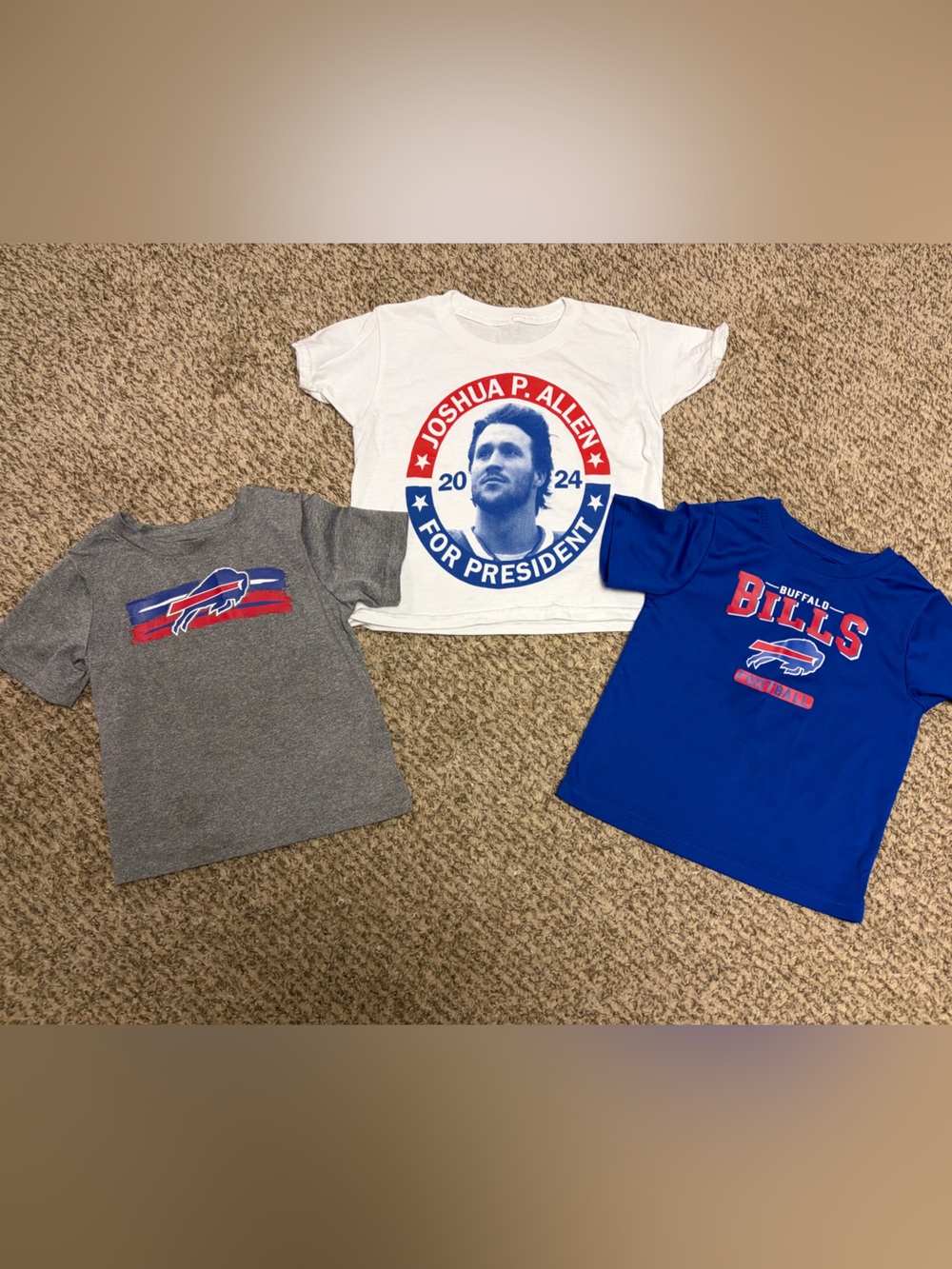 Buffalo Bills Kids Short Sleeve Tees - Gray, White, Blue